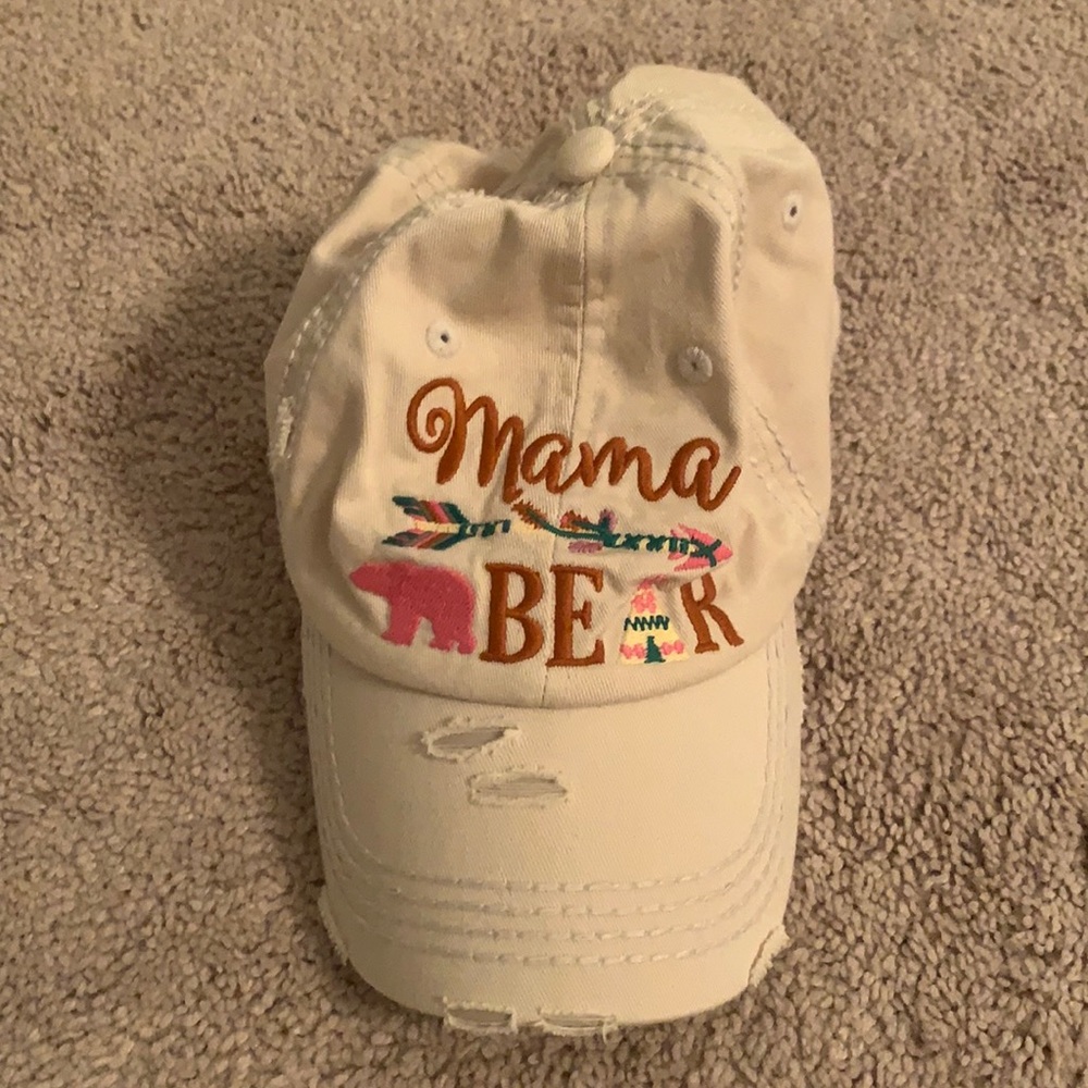 🧢 Distressed “Mama Bear” Ball Cap 🧢